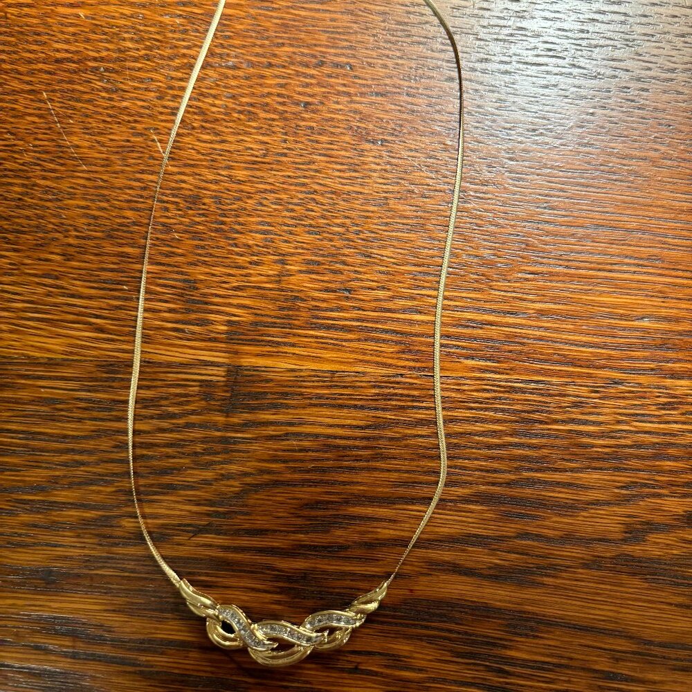 16" 10kt .25ctw Weave Necklace